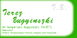 terez bugyinszki business card